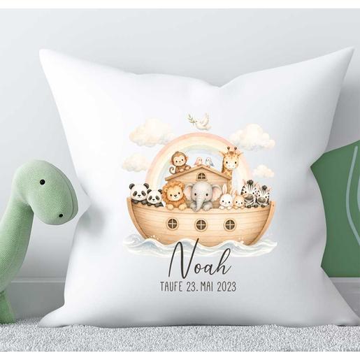 Baby Kissen | Arche Noah mit Füllung  | Weiches Kinderkissen personalisiert mit dem Namen  | Artikelnummer: 560131 -3