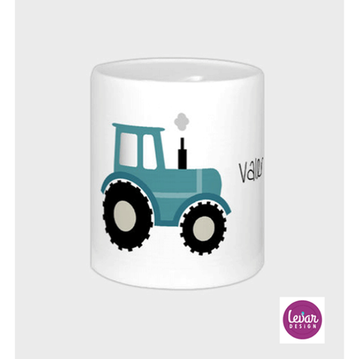 Spardose Traktor | Personalisierbare Spardose aus Keramik | Artikelnummer: 1806-8510-5711 -3
