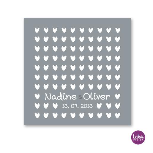 Personalisiertes Hochzeitsgeschenk | Fineart-Kunstdruck Herzen  | Artikelnummer: 49363686 -4