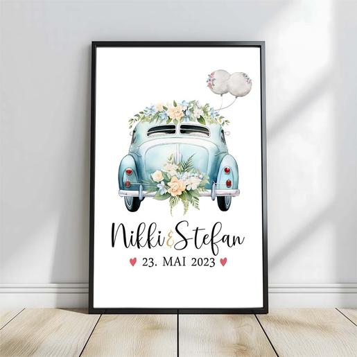 Personalisiertes Hochzeitsposter | Aquarell Fineartkunstdruck mit Namen personalisiert | Artikelnummer: 5655-0067-3343 -1