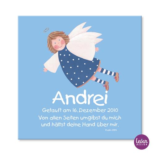 Personalisiertes Geschenk Baby zur Geburt | Schutzengelbild mit Gedicht | Taufgeschenk | Hochwertiger Leinwanddruck zur Geburt oder Taufe für Mädchen | Artikelnummer: 4279374 -1