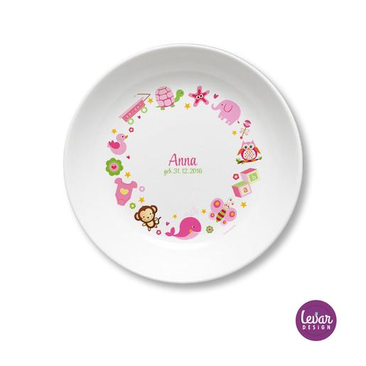 Personalisierter Kinderteller Schale, Spielzeug | Kinderteller mit Namen BPA frei | Artikelnummer: kitespiel1 -2