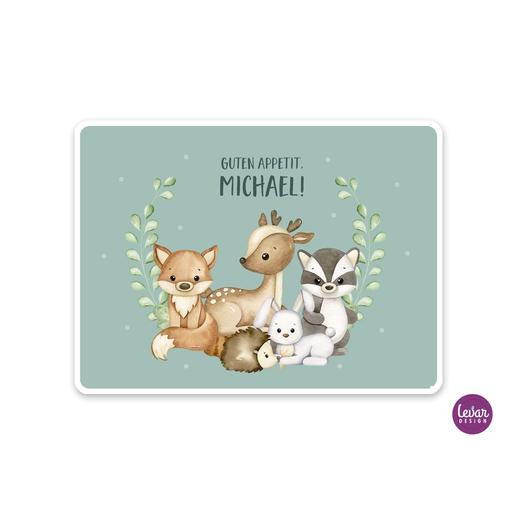 Tischset, Platzset, Platzdeckchen, Waldtiere | Abwischbares und kratzfestes Tischset für Kinder | Artikelnummer: 36378561 -3