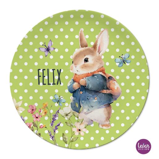 Hase Osterteller für Kinder | Teller aus Melamin und BPA frei  | Artikelnummer: 60824 -1