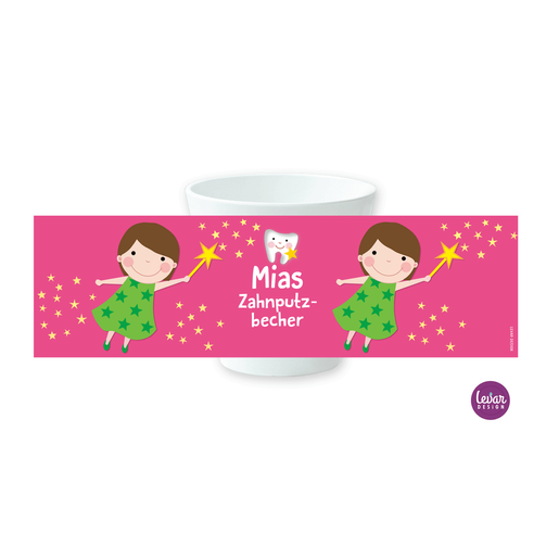 Zahnputzbecher | Zahnfee |   | Becher aus Melamin BPA frei, hergestellt in Deutschland | Artikelnummer: 124337471-1