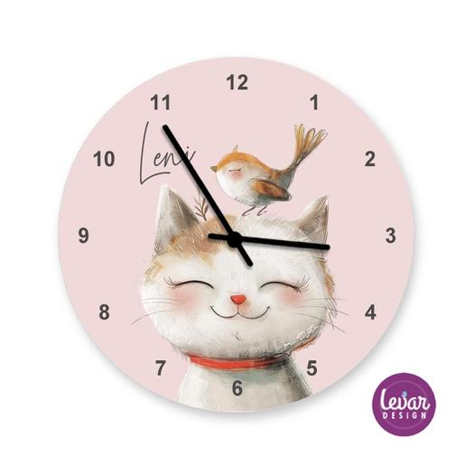 Kinderzimmer Uhr Katze Zootiere | Leise tickende Wanduhr für Kinder | Artikelnummer: 125565791 -8