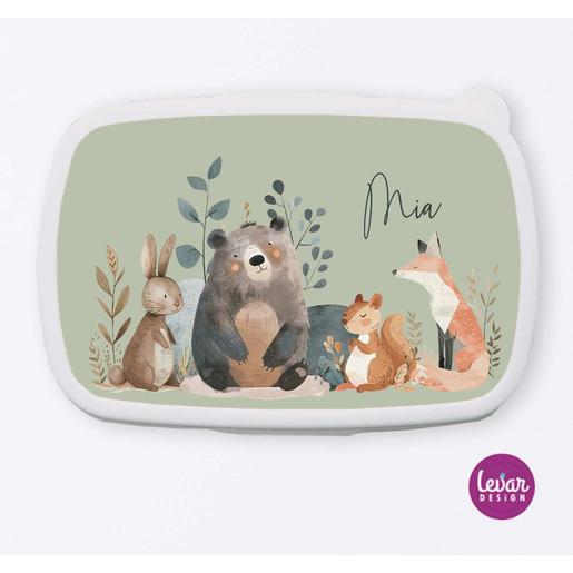 Brotdose | Waldtiere  | Tolle Brotdose mit Namen personalisiert | Artikelnummer: 3136-2730-0837