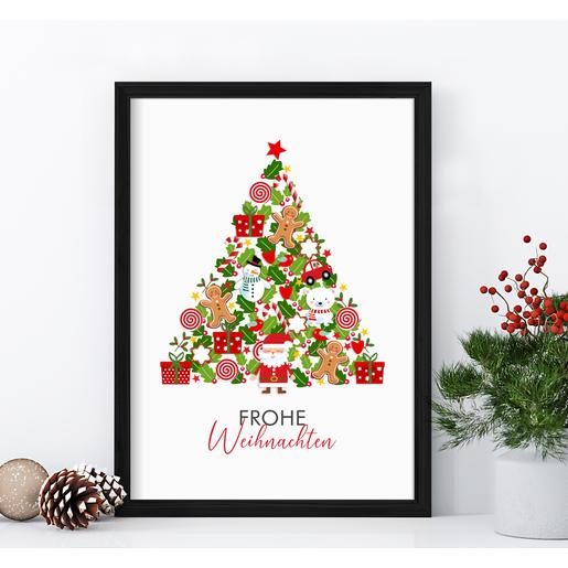 Merry Christmas - Frohe Weihnachten | Fineart Kunstdruck | Artikelnummer: 69979695 -2
