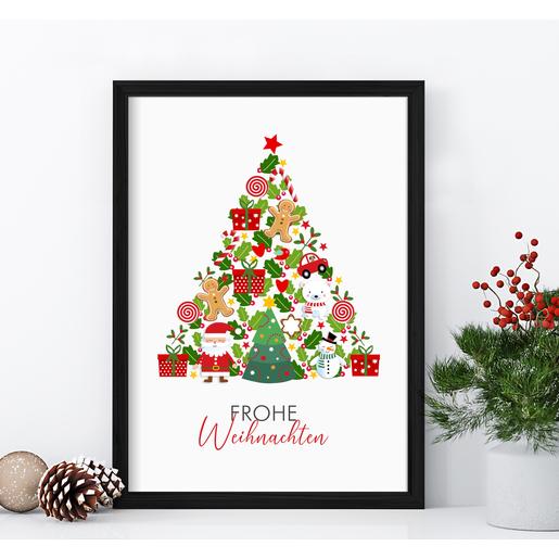 Merry Christmas - Frohe Weihnachten | Fineart Kunstdruck | Artikelnummer: 69979695 -1