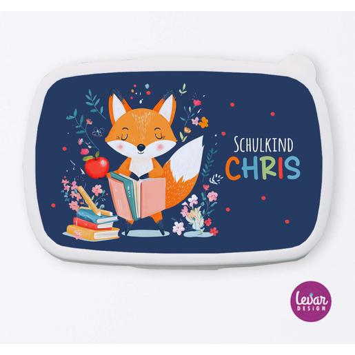 Brotdose, Lunchbox Schlau wie ein Fuchs | Tolle Brotdose mit Namen personalisiert | Artikelnummer: 8055-8540-8208 -1