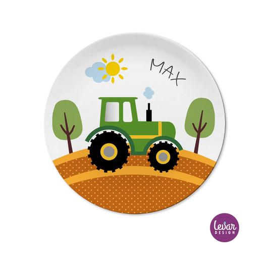 Kinderteller Traktor Bauernhof | Melaminteller BPA frei und hergestellt in Deutschland | Artikelnummer: 2355234 -1