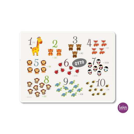 Platzset, Platzdeckchen, Tischset, Zahlen Tiere  |  | Artikelnummer: 126226055 -2