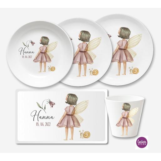 Fee Kindergeschirr Teller Set  | Melaminteller BPA frei und hergestellt in Deutschland | Artikelnummer: 3081-6281-5435