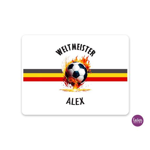 Tischset, Platzset, Fußball | Zauberhaftes Tischset mit Namen personalisiert, abwischbar | Artikelnummer: 4415-0465-5431 Kopie