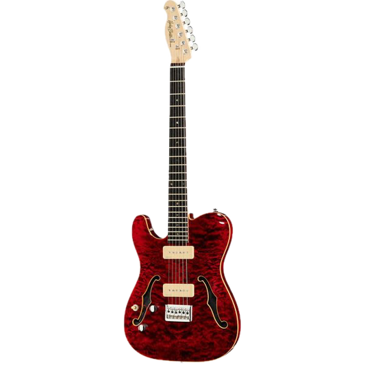 Harley Benton TE-90QM LH Trans Red