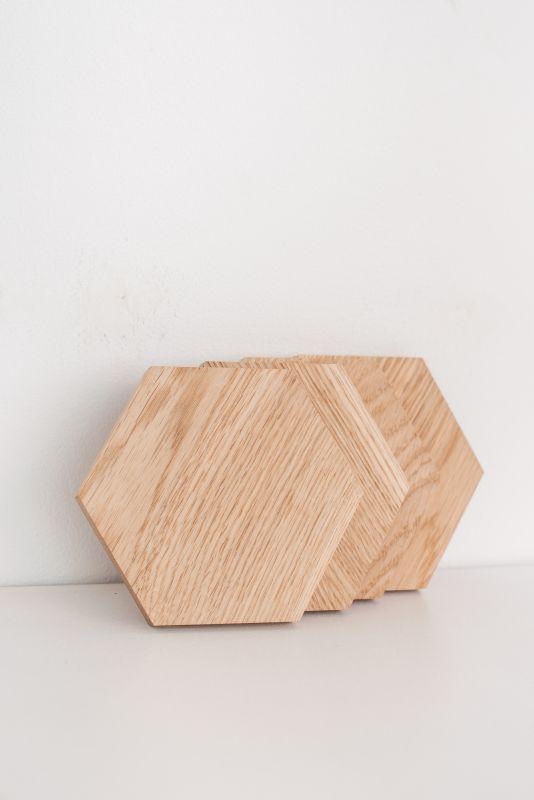 4er-Set Untersetzer für Tassen und Gläser aus Holz