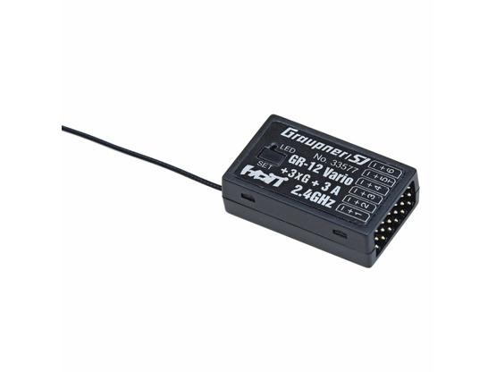 Empfänger GR-12 HoTT 3xG 3A Vario 6 K.  | Artikelnummer:  	33577