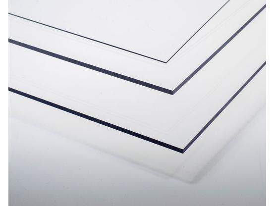 Kunststoffplatte Polyester transparent 0,5x194x320 mm | Artikelnummer: 603-01