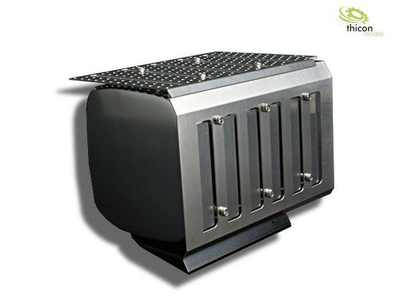 1:14 Arocs Auspuff aus Alu mit Hitzeschild V2A | Artikelnummer: 4260432972566