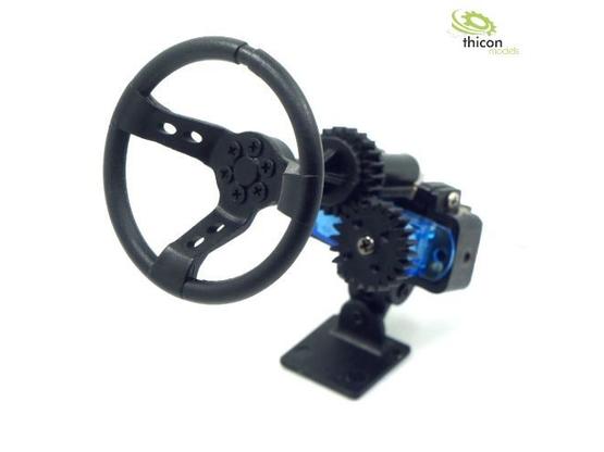 1:10/1:14 Automatik-Lenkrad mit Servo Bausatz | Artikelnummer: 4260432972627