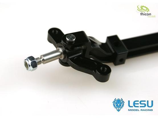 1:14 Vorderachse Alu schwarz für Tamiya-LKW | Artikelnummer: 4260432972979