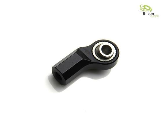 Kugelkopf 45° gekröpft Alu schwarz | Artikelnummer: 4260432973310