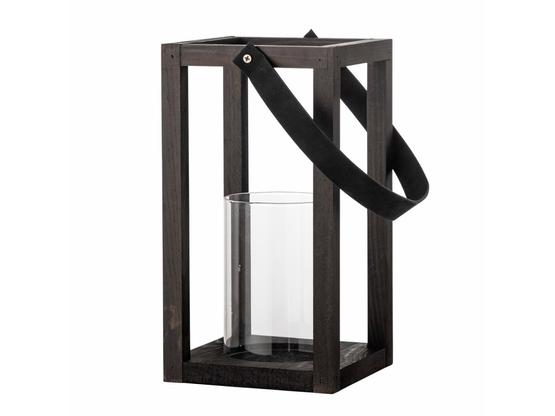 Lyra Laterne mit Glas, Schwarz, Kiefer | Artikelnummer: 5316-0214-1832