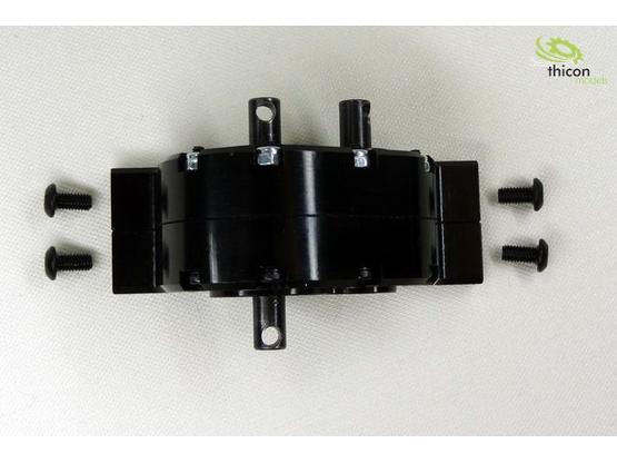 1:14 Verteilergetriebe 2:1 flach Alu schwarz | Artikelnummer: 4260432971484