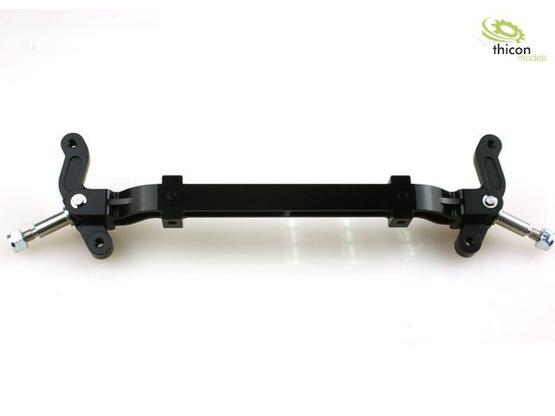 1:14 Vorderachse Alu schwarz für Tamiya-LKW | Artikelnummer: 4260432972979