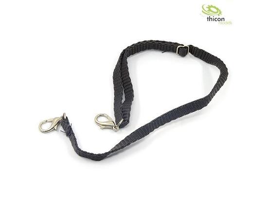 Spanngurt Nylon schwarz verstellbar mit Karabinerhaken | Artikelnummer: 4260432970296