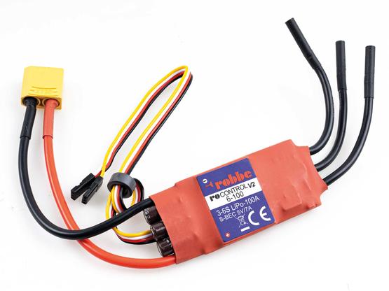 Robbe Modellsport RO-CONTROL 6-100 V2 3-6S -100(120A)5V/7A SWITCH BEC Regler  | Artikelnummer: 8735