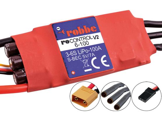 Robbe Modellsport RO-CONTROL 6-100 V2 3-6S -100(120A)5V/7A SWITCH BEC Regler  | Artikelnummer: 8735