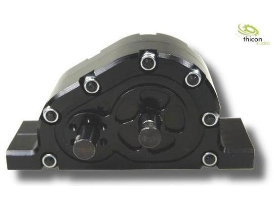 1:14 Verteilergetriebe 2:1 flach Alu schwarz | Artikelnummer: 4260432971484