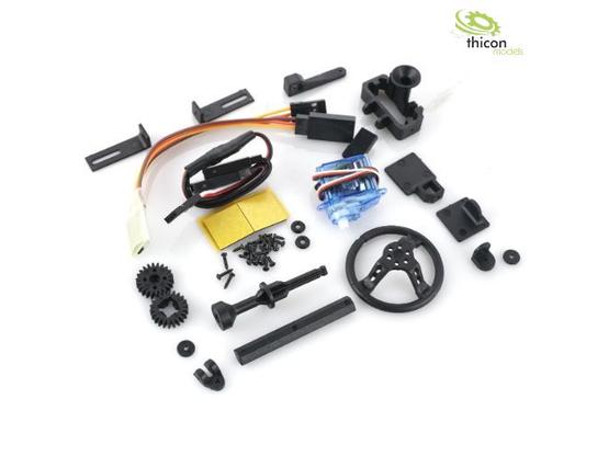 1:10/1:14 Automatik-Lenkrad mit Servo Bausatz | Artikelnummer: 4260432972627