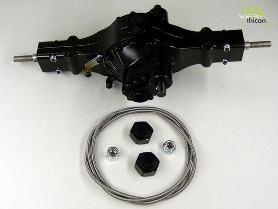 1:14 Differenzialachse hinten sperrbar mit Durchtrieb Alu | Artikelnummer: 4260432970951