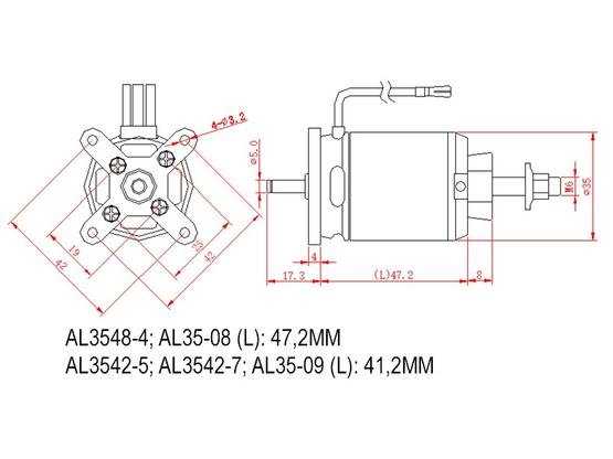 D-Power AL 3548-4 Brushless Motor  | Artikelnummer: AL35484 