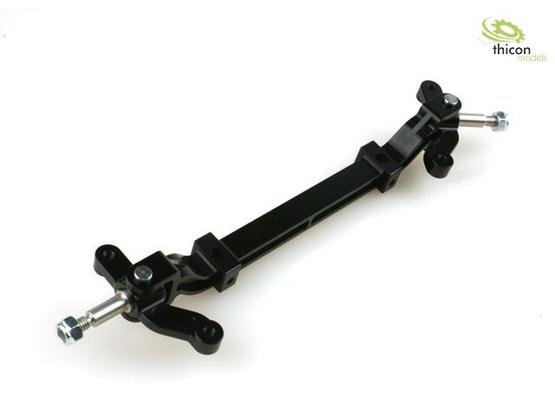 1:14 Vorderachse Alu schwarz für Tamiya-LKW | Artikelnummer: 4260432972979