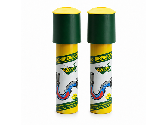 2 Dosen - A2000 Druckrohrreiniger 150ml – Schnelle Rohrreinigung ohne Chemie | Artikelnummer: 4016002057467 Kopie