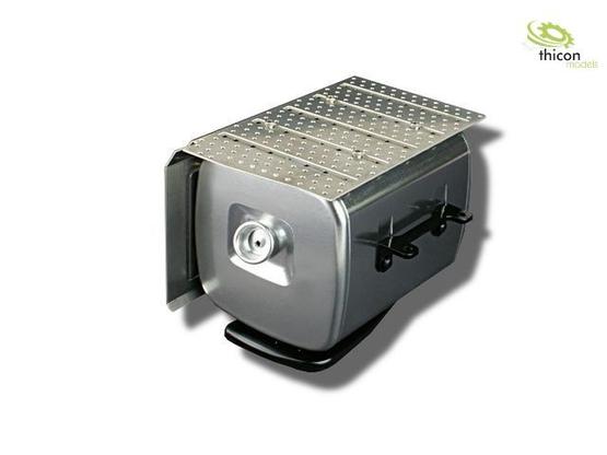 1:14 Arocs Auspuff aus Alu mit Hitzeschild V2A | Artikelnummer: 4260432972566