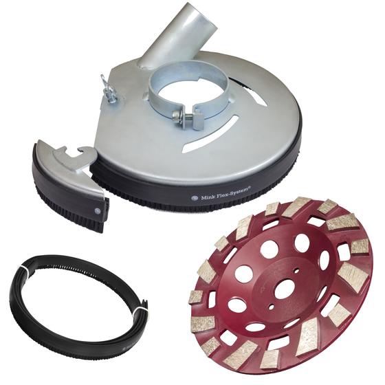 Metall Absaughaube <br> inkl. Schleifteller Profi Top <br> für Winkelschleifer <br> 125 / 230 mm
