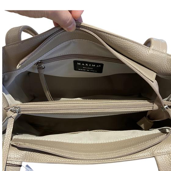 Maxima Arbeitstasche Schultertasche, cappuccino, beige