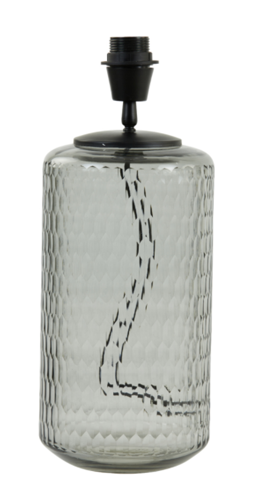Lampe | Lampenfuß / Tischleuchte DORIAN - Glas / rauch