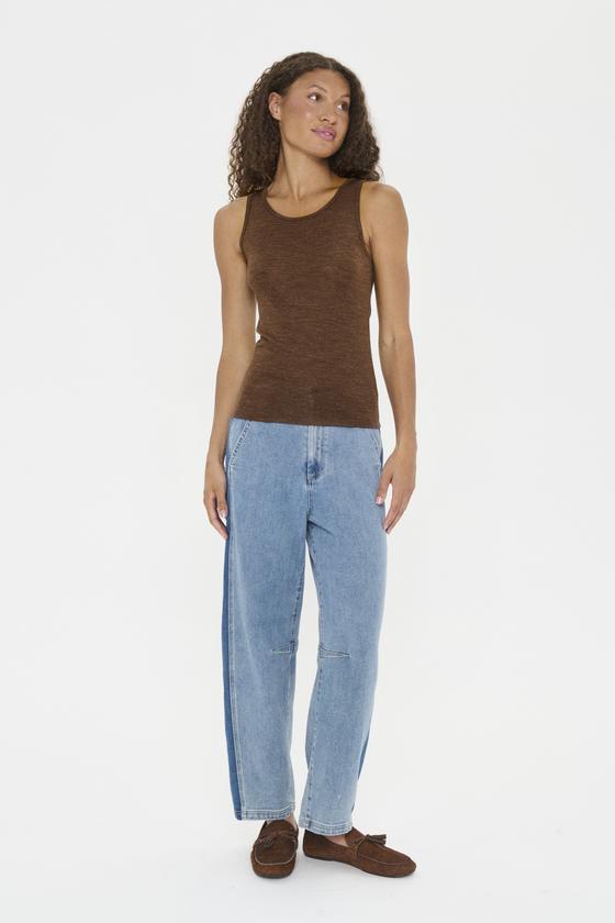 SAINT TROPEZ Tank Top GarimaSZ 30513524 - mokka Melange