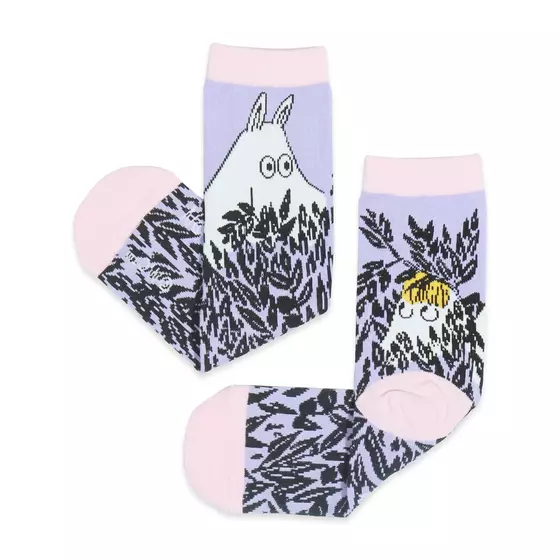 Nordic Buddies Socken MOOMIN Mumin & Snorkfräulein verstecken sich MOOMIN29R - lila
