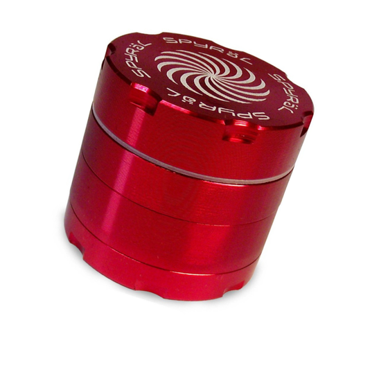 Grinder, Spyräl, Aluminium, Sieb, 40mm, Schwarz
