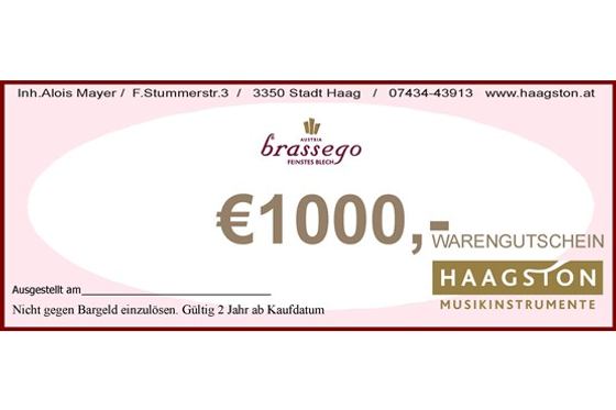  HAAGSTON Gutschein 1000€
