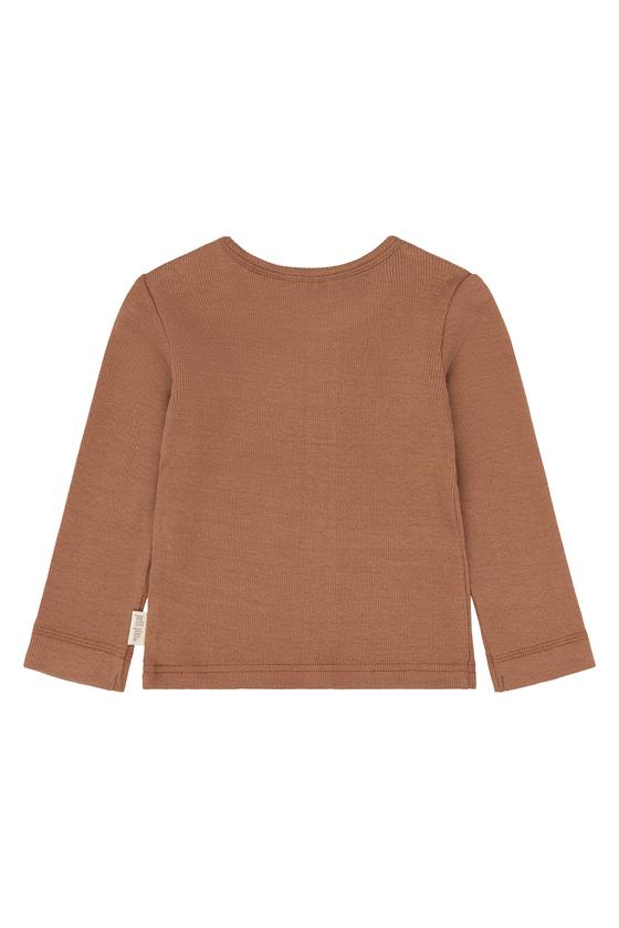 Petit Piao Langarm Shirt Stone Rawhide
