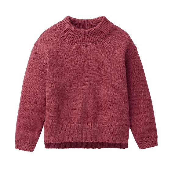 People wear Organic Strickpullover Stehkragen Bordeaux