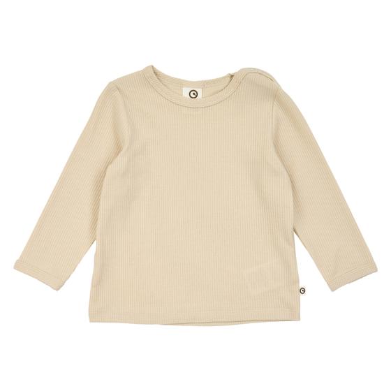 Müsli By Green Cotton Mellow Ripp Baby Langarmshirt Oak