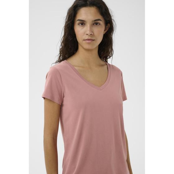 SOAKED IN LUXURY T-Shirt SLColumbine V-Neck 30404284 - asch-rosé